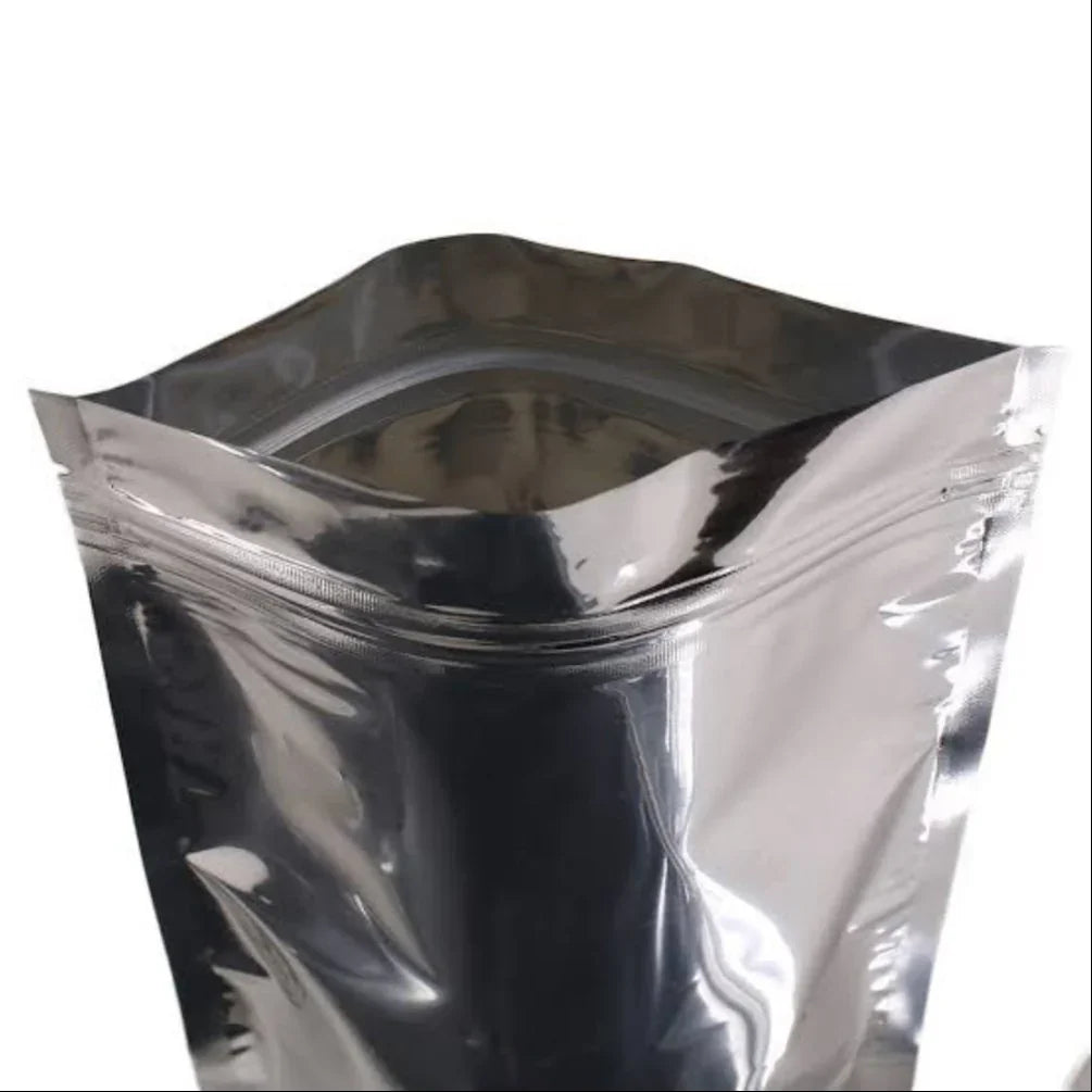 Foil stand up pouch with zipper lock