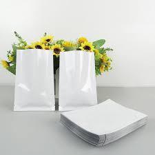 Milk white foil packaging pouch
