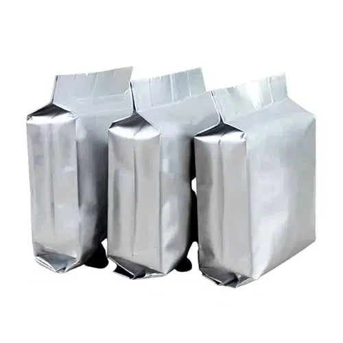 Silver folding side gusset packaging bag