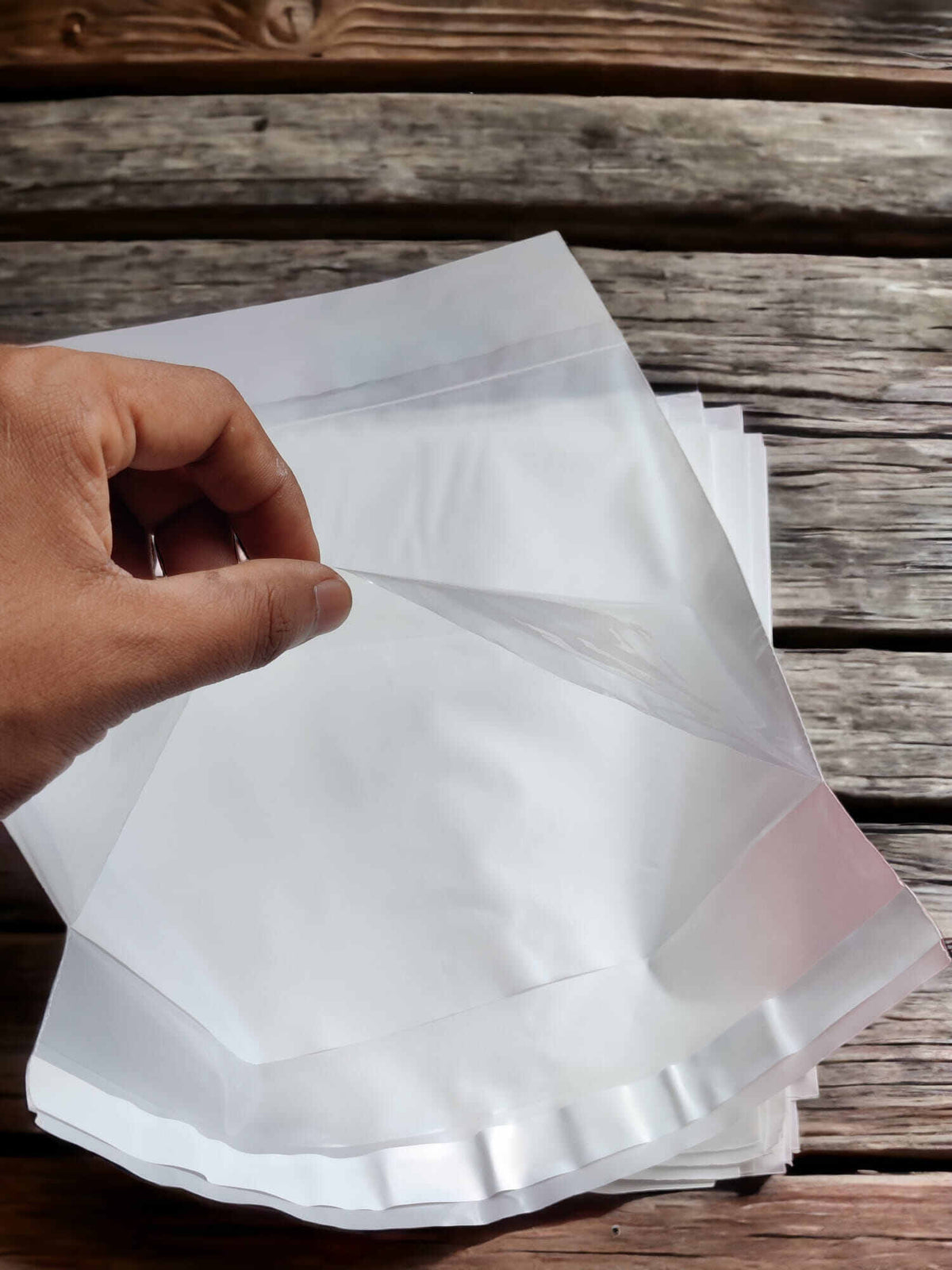 non printed white courier poly