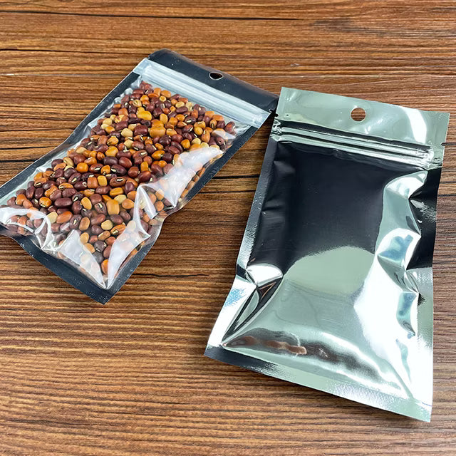 one side foil zipper 