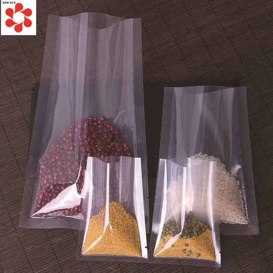 Transparent packaging pouch for snacks